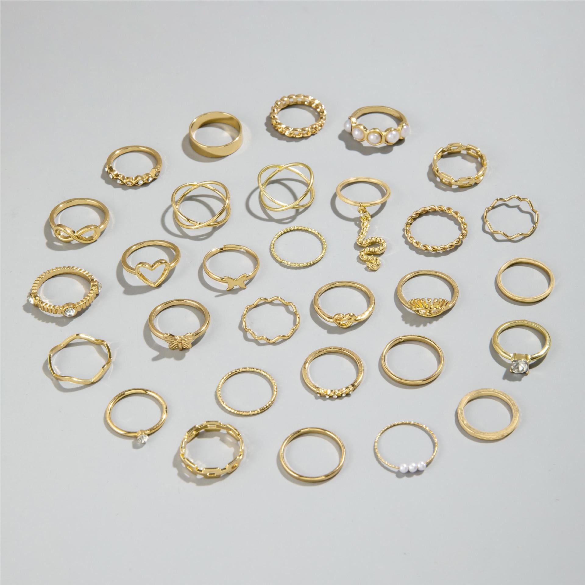 Wholesale Open Multi-Jointed Butterfly Ring Set